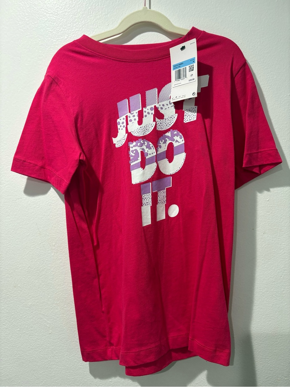 Nike Hot Pink Graphic 'Just Do It' Tee NWT
